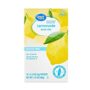 Pack of Great Value SugarFree Energy Drink Mix Powder Caffeine B Vitamins 0.85oz - Picture 1 of 8