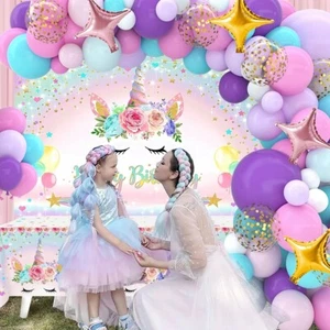 Unicorn Birthday Decoration Set, Girl's Birthday Decoration Set - Picture 1 of 5