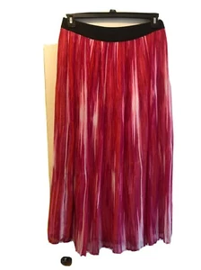 Womens Kim Rogers size L pleated pink skirt - Picture 1 of 2