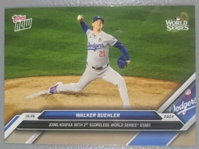 Walker Buehler World Series Joins Koufax 2024 MLB Topps NOW Card 872 - Image 1 of 2