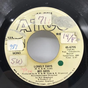 BEE GEES {Pop Rock 45} Lonely Days (mono) / (stereo) ~ PROMO - Picture 1 of 2