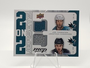 2008-09 Upper Deck MVP Two on Two Jerseys J2TCPG Thornton Cheechoo Getzlaf Perry
