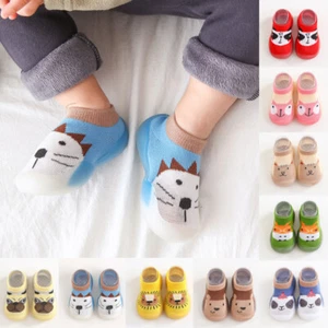 Winter Warm Kids Baby Girl Boys Toddler Anti-slip Slippers Socks Cotton Shoes - Picture 1 of 22