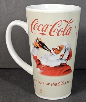 Vintage Mug "90 Years of Coca-Cola Santa" Cup Coffee Collectable 17 oz. (481.9g) - Image 1 of 4