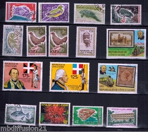 LOT DE 16 TIMBRES/COTE D'IVOIRE+ OBL**//STAMP.A5//V.SCAN - Imagen 1 de 1
