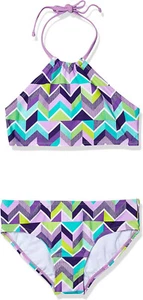 NEW SZ 8 Kanu Surf Girls UPF 50+ Beach Sport Halter Bikini 2-Piece Swimsuit - Picture 1 of 6