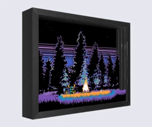 Shovel Knight Shadowbox Art - BRAND NEW - Foto 1 di 1