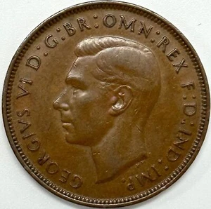 1948 ¡Gran Bretaña-Rey Jorge VI-BRONCE centavo sin circular! - Imagen 1 de 4