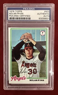 Nolan Ryan Signed 1978 Topps #400 Baseball Card Angels HOF Autograph PSA/DNA - Image 1 of 3