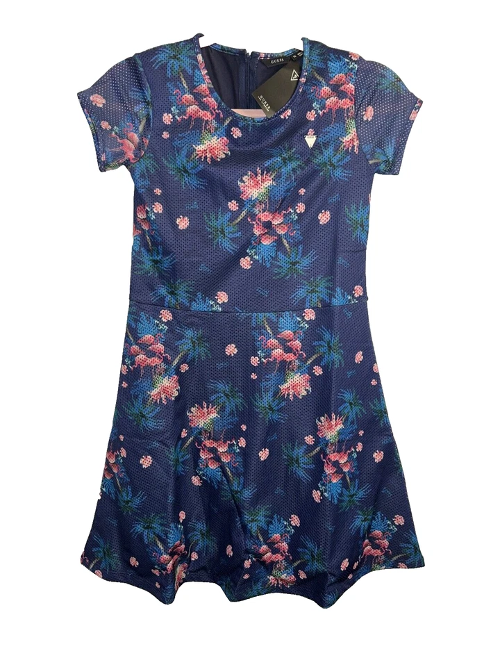 Guess Youth 女孩印花连衣裙,蓝色,14 — 第 1/4 张图片