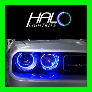 2008-2014 DODGE CHALLENGER BLUE LED HALO HEADLIGHT LIGHT KIT by ORACLE LIGHTING - Picture 1 of 5