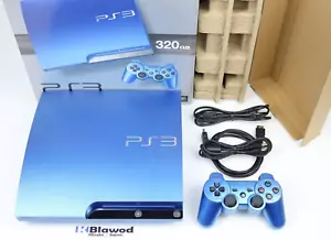 SONY PlayStation 3 PS3 Splash Blue Slim Console CECH-3000B SB 320GB Very Good - Picture 1 of 24