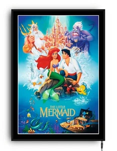 THE LITTLE MERMAID Lightbox movie poster led sign home cinema KIDS room THEATRE - Picture 1 of 24