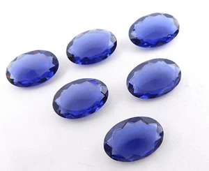 Lab Created Tanzanite Oval Cut Lot Loose Gemstone 20X30 MM For Pendant P-536 - Picture 1 of 3