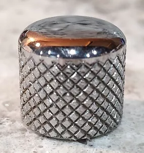 CHARVEL CHARVETTE CONCERT BASS GUITAR KNOB - FROM 1980's - CHROME DOME - PUSH ON - Picture 1 of 7