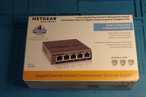 NETGEAR ProSafe Plus GS105Ev2 5-Port Ethernet Managed Switch - Picture 1 of 6