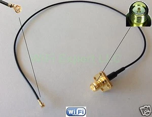 1 x U.fl IPX 1.37 Cable RP-SMA Flange 4 holes Pigtail Cable For WIFI Wireless US - Picture 1 of 4