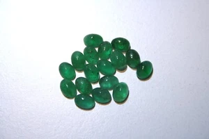 edelsteine24 Smaragd Edelstein Oval Cabouchon 7x5mm Naturfarbe/unbehandelt! SM-2 - Bild 1 von 3