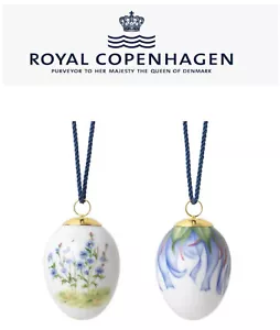 Royal Copenhagen uovo di Pasqua 2023 cicoria boccioli e petali set regalo 2 pezzi 6 cm/2,36 in - Foto 1 di 8