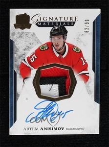 2017-18 Upper Deck The Cup Signature Materials /99 Artem Anisimov #SP-AA Auto
