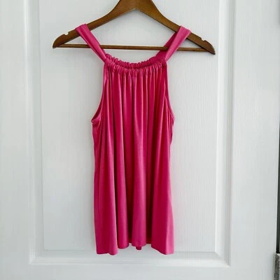 Camiseta sin mangas Trina Turk rosa viscosa pequeña Foto 1 de 4