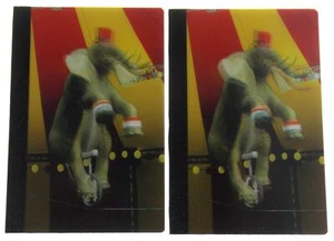 Lote de 2 estudios de cine Elephant Circus holograma 3D cuaderno diario 120 páginas regalo - Imagen 1 de 3