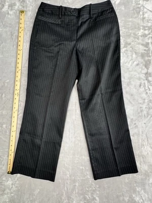Pantalones de vestir Larry Levine negros a rayas para mujer 10’s Foto 1 de 4