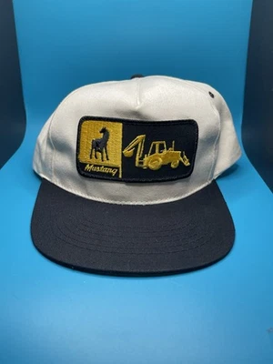 VINTAGE 1980's  Mustang Drilling PATCH TRUCKERS CAP HAT - Image 1 of 4
