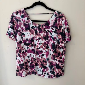 Other Stories Watercolor Print Open Back Viscose Top, Size 12 - Picture 1 of 6