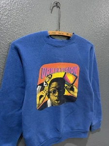 Vintage 80’s Urkel Urkelvision Kids Blue Sweatshirt Size M/L - Picture 1 of 5