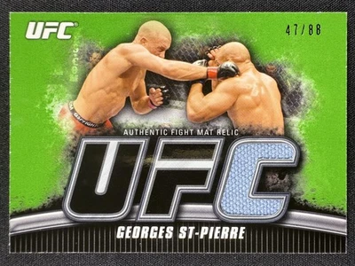 2010 Topps UFC Knockout #FM-GSP Georges St-Pierre Fight Mat Relic Green #/88 - Image 1 of 2
