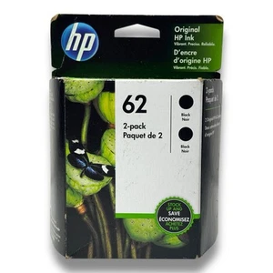 HP 2er-Pack OEM 62 SCHWARZ Tintentonerkassette versiegelt EXP 2022 - Bild 1 von 5
