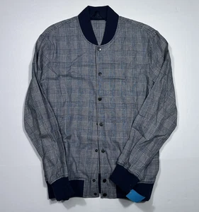 NUEVO SIN ETIQUETAS HAGEN CARMEL Chaqueta Bomber Para Hombre Talla Grande L 100% Algodón L/S Botón a Presión - Imagen 1 de 5