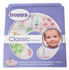 Boppy Slipcover Owls Trees Birds Soft Pink Flower Woodland Mushroom Brand new - Picture 1 of 2