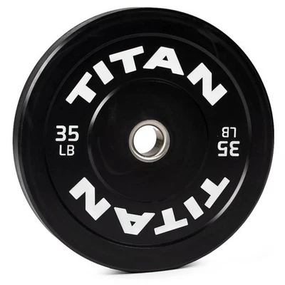 Placa de parachoques olímpica negra Titan Fitness 35 lb serie económica única Foto 1 de 4