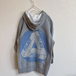 Palace grauer Hoodie Größe S-M, tatsächliche Passform L, Baumwollmischung, Streetwear - Bild 1 von 10