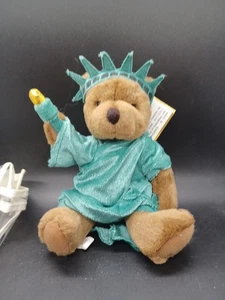 1997 J. FAN STATUE OF LEBERTY BRAUNER JOINT NY TEDDYBÄR PLÜSCH/STOFFTIER - Bild 1 von 8