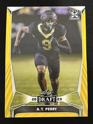 2023 Leaf Draft #39 A.T. Perry Rookie Gold Wake Forest Demon Deacons - Image 1 of 2
