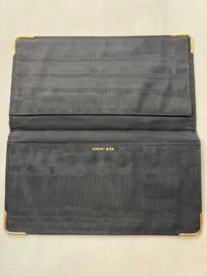 Vintage Tiffany & Co. 14KT Gold Black Silk Pocket Book Wallet Art Deco ~1920s - Image 1 of 4