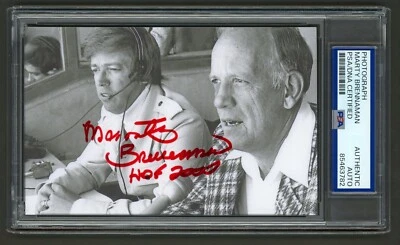Marty Brennaman Signed Photo (PSA) Inscribed "HOF 2000" Cincinnati Reds Auto - Image 1 of 2