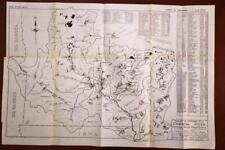 1929 ANTIQUE SURVEY MAP-CHIPPEWA RIVER & STREAMS-EXISTING WATER POWER PLANTS