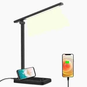 Schreibtischlampe Tischlampe Nachttischlampe LED Touch Dimmbar USB Bürolampe DE - Bild 1 von 11