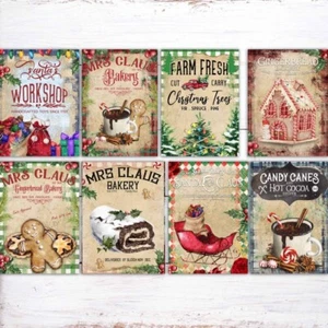 Christmas Card Toppers Crafts,scrapbook DIY Greeting Cards Vintage - Picture 1 of 1