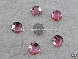 Strasssteine aufnähen Glitzersteine Rund ca. 8 mm Acryl Rosa Karostonebox - Bild 1 von 2