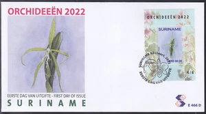 Surinam - Suriname Issue FDC 2022 (466D) Flowers - Orchids - Picture 1 of 1