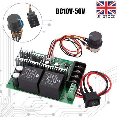DC 12V 24V 48V Max 60A PWM CW CCW Brush Motor Speed Controller Reversible Switch • 10.20£