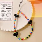 Mobile Strap Pendant Phone Charm Beads Chain Love Heart Pearl Crystal Lanyard
