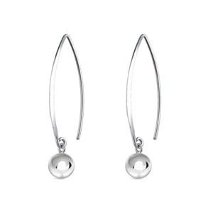 925 Sterling Silver Ear Wire Thread Bead Ball Dangling Drop Earrings 6MM-12MM - Picture 1 of 17