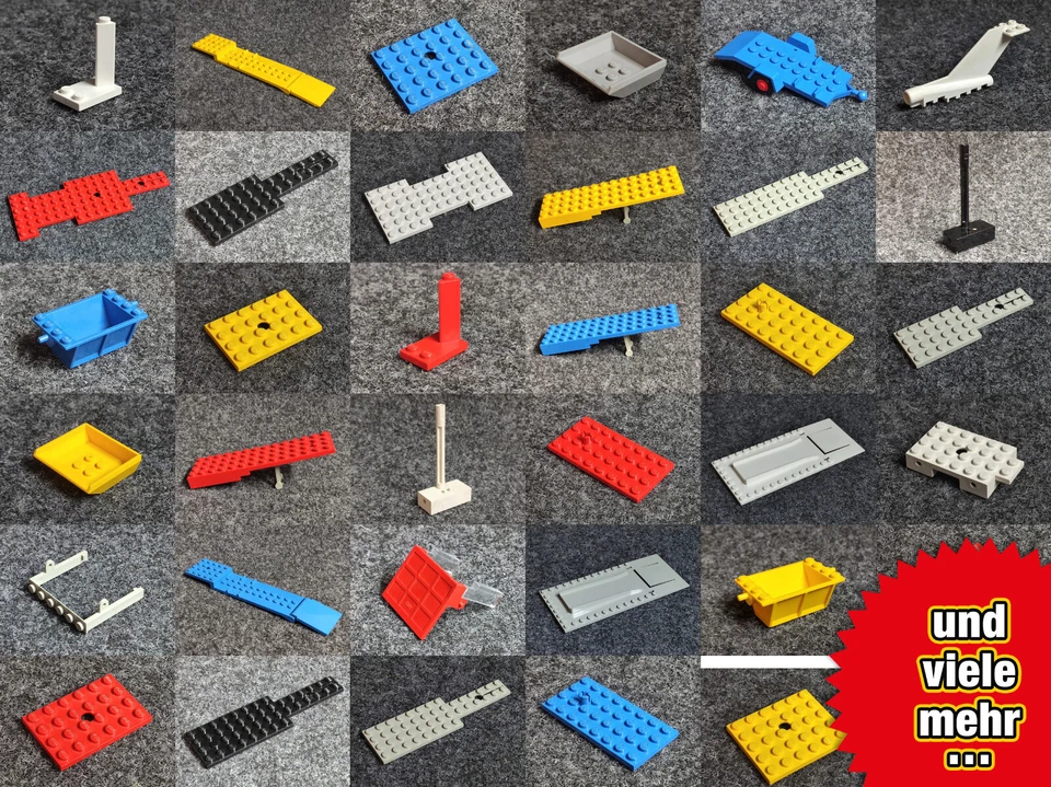 Lego Vintage Teile - Garage Fahrzeug Anhänger Platte Basis Achse Tor Düse Lore - Bild 1 von 1