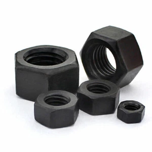 Black Nut GR8.8 GR12.9 High Strength Hexagon Nut Hex Nuts M2 - M30 - Picture 1 of 5